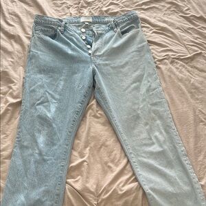 Frame Denim Blue Straight Leg Jeans Timeless Fit